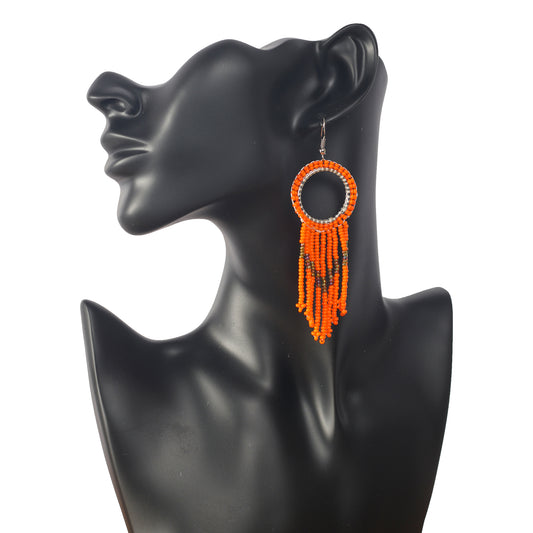 Sunset-Inspired Long Orange Earrings