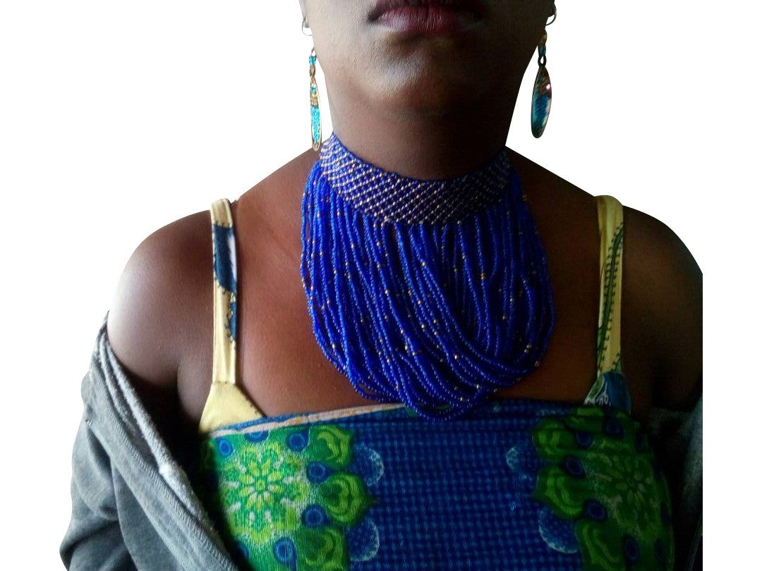 Blue Choker Necklace 