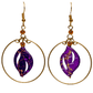 2 inch purple hoop earrings