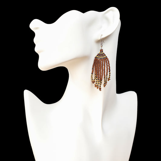 Brown Tassel Earrings