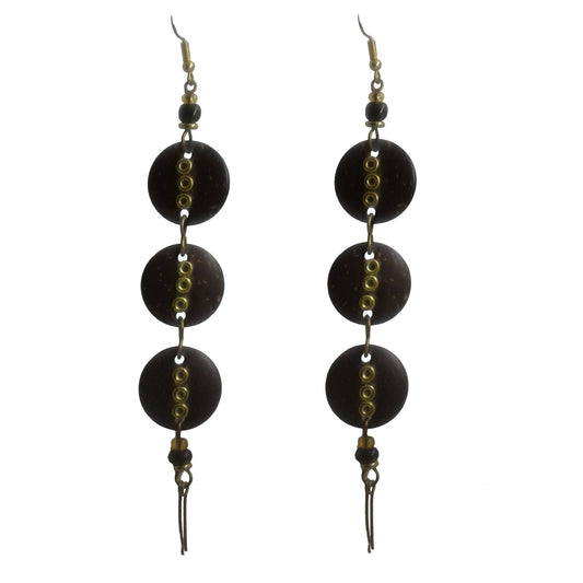 Brown Extra long earrings