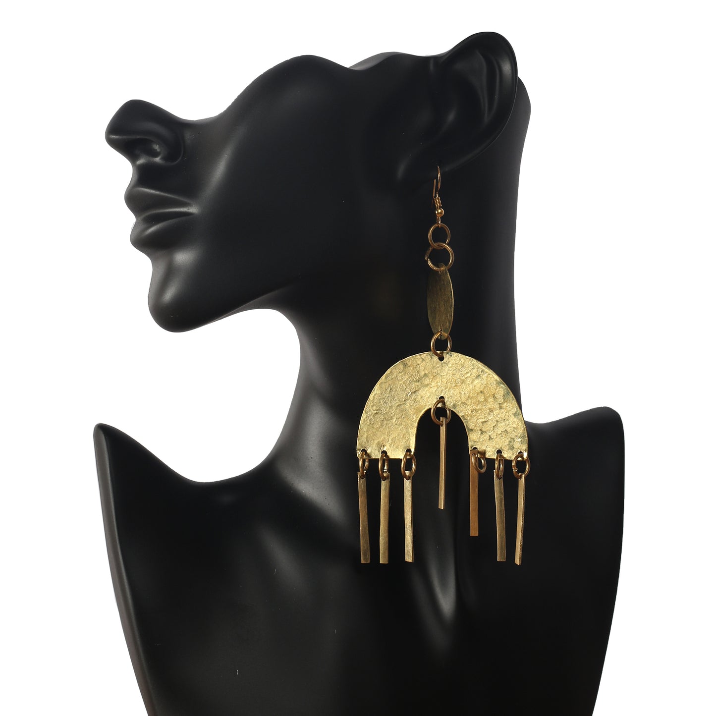 Gold Plated Earrings with Tassel Details