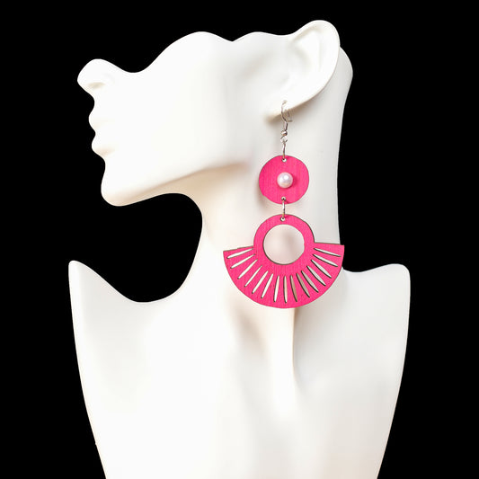 Long Pink Earrings