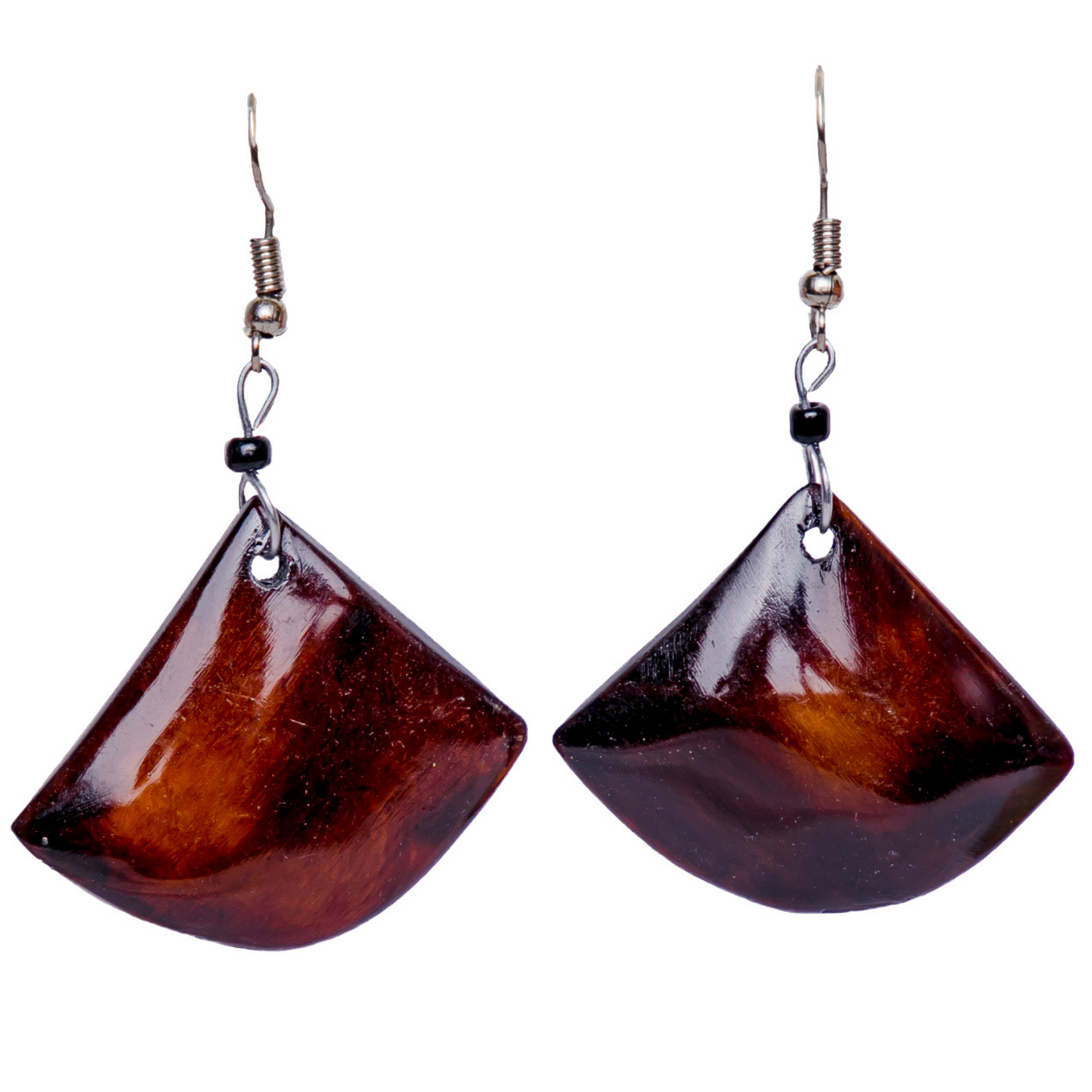 Brown and black small dangle earrings