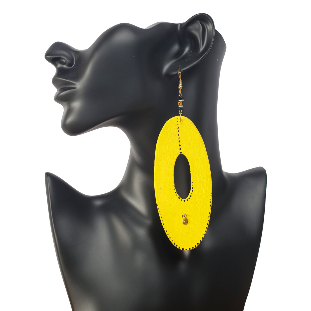 Long Shine Earrings in Multi/Yellow
