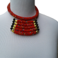 Red choker necklace