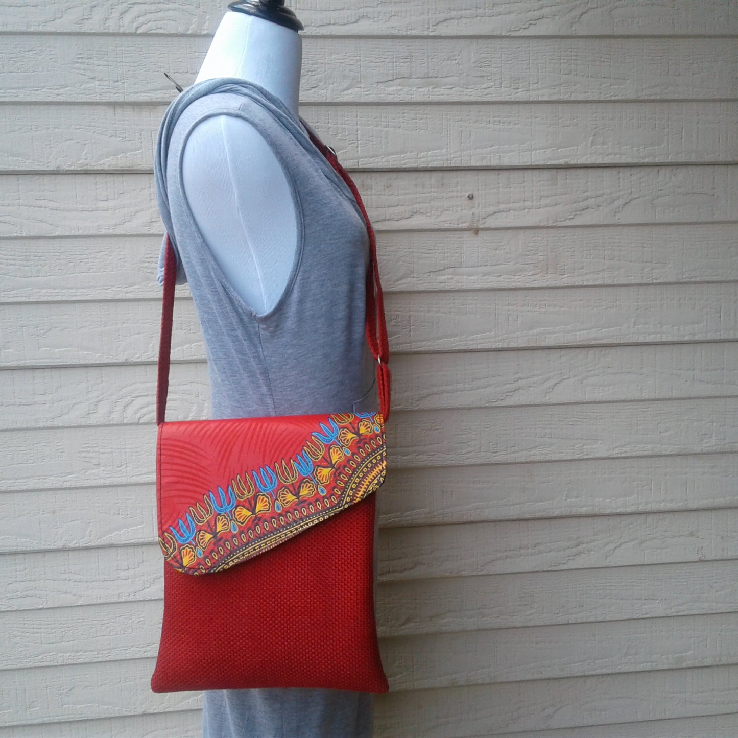 Red crossbody bag