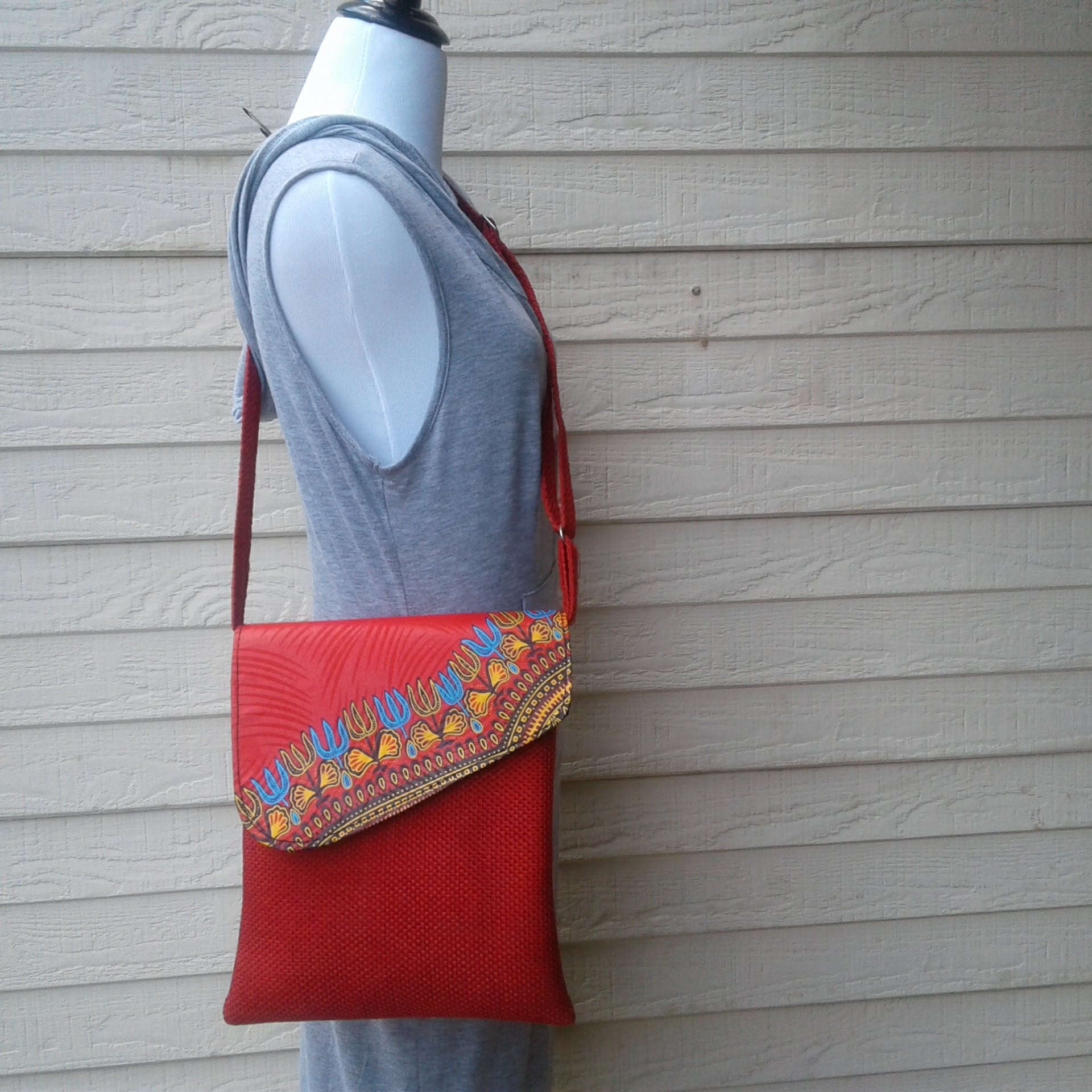 Red crossbody bag