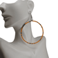 Orange Beaded Hoop Earrings