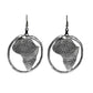 African Map Hoop Earrings