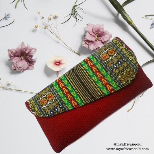 African print clutch