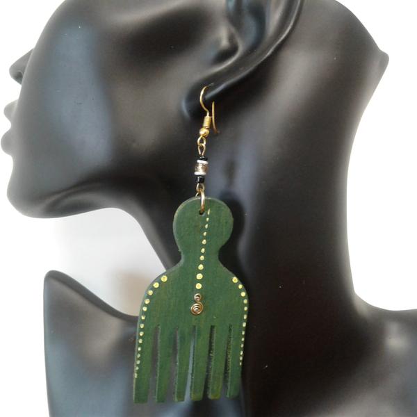 Afro Pick Earrings