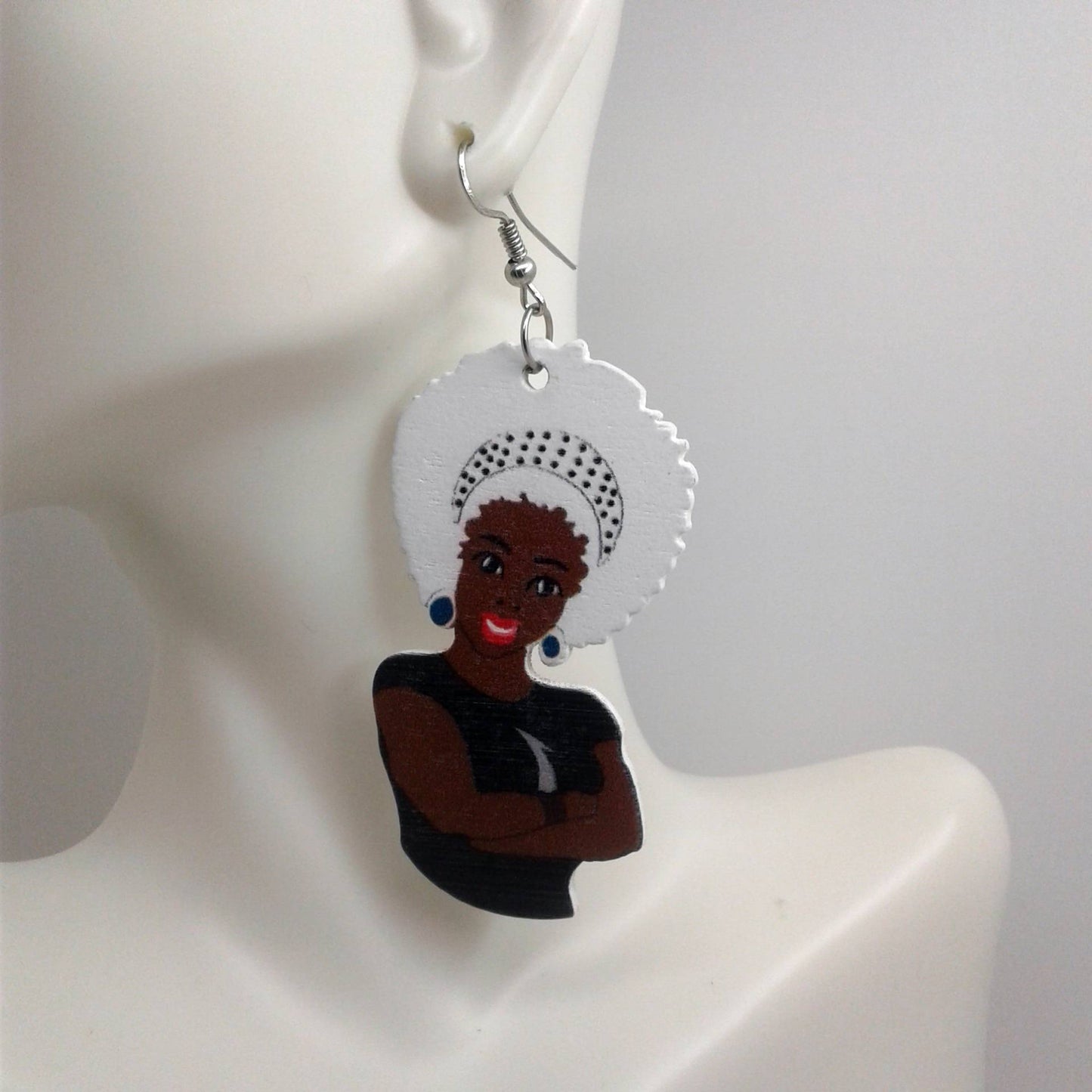 Black Natural Hair Earrings