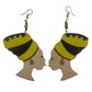 Afro dangle earrings