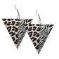 Long animal print earrings