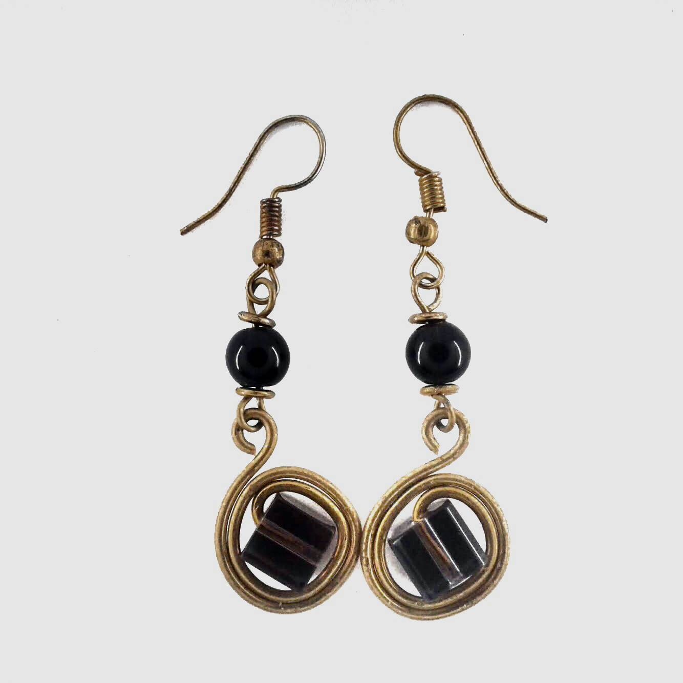 Ball drop earrings