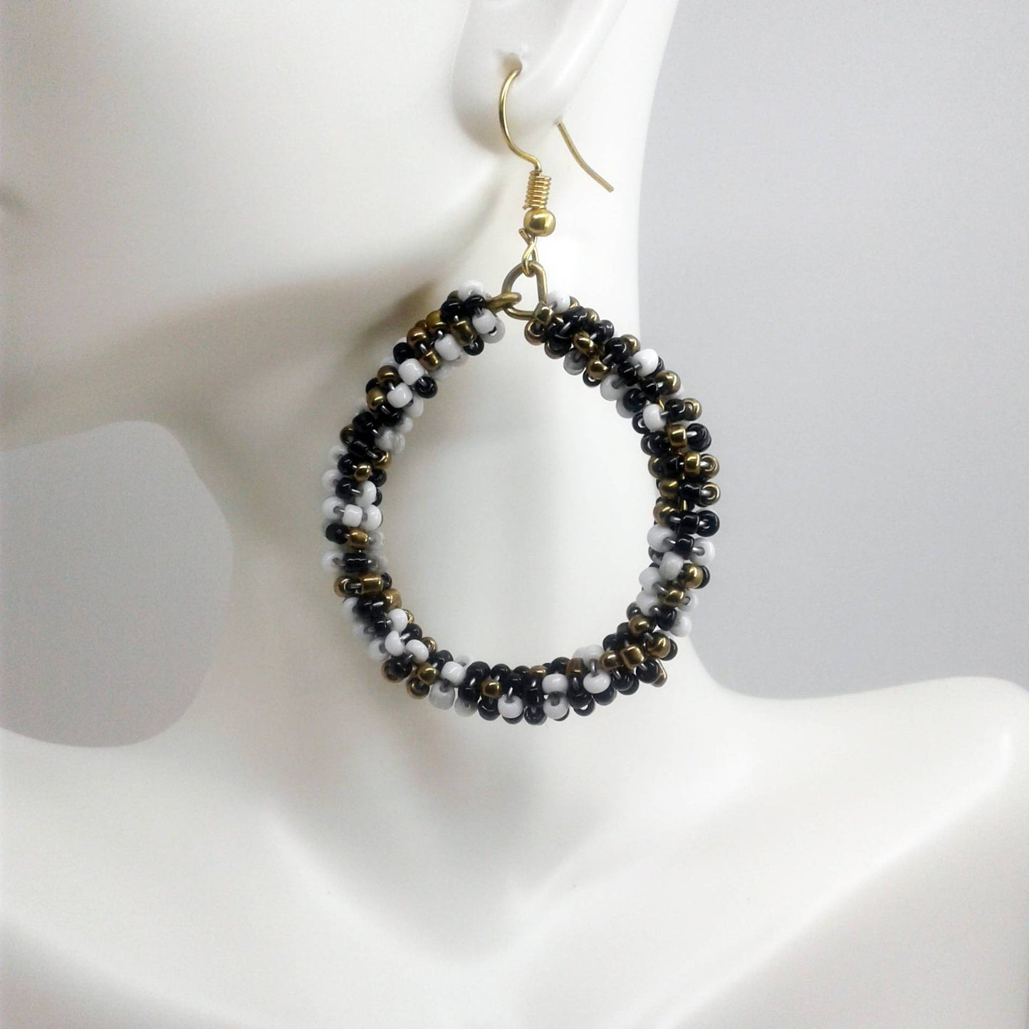 Beaded Hoop Earrings