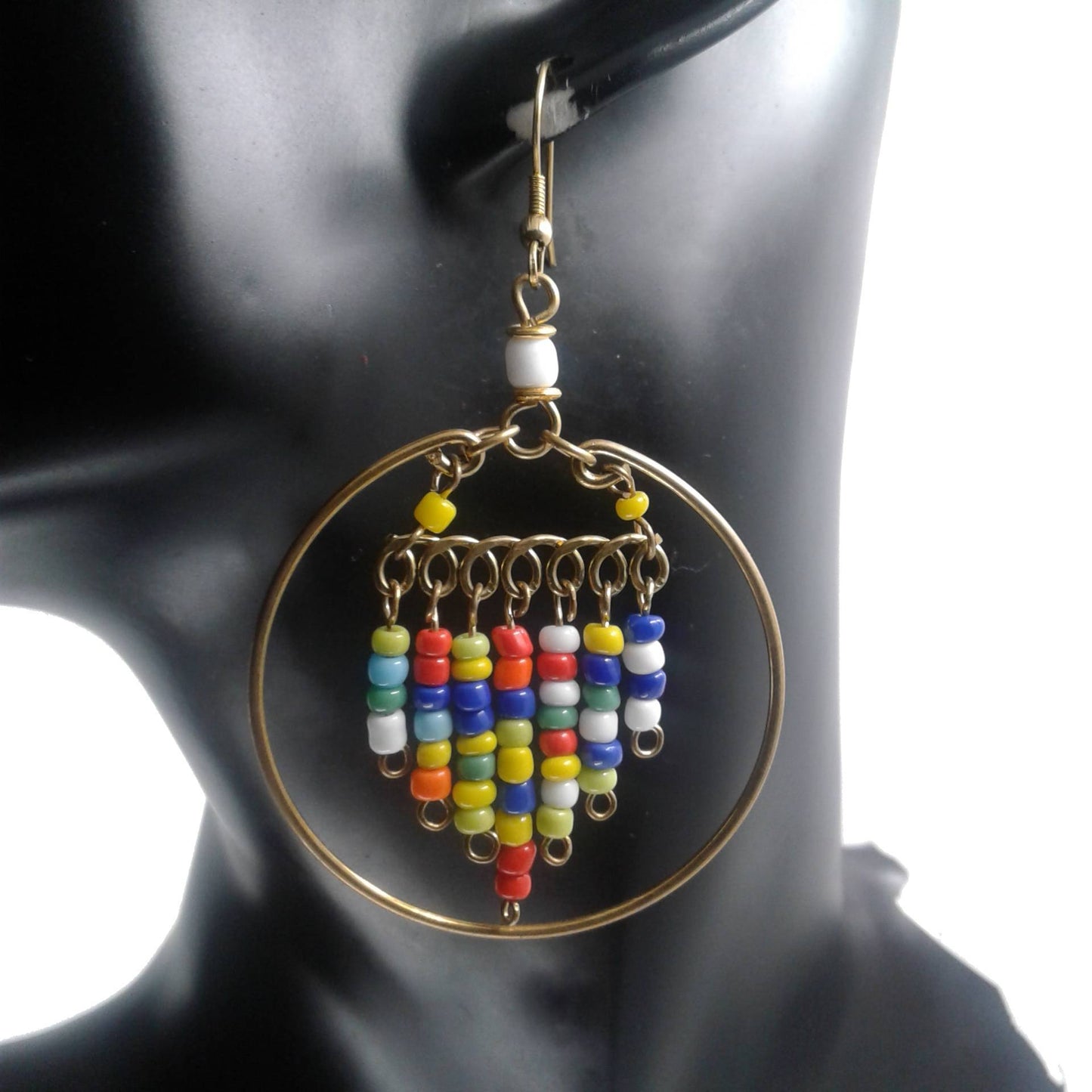 Beaded Hoop Earrings