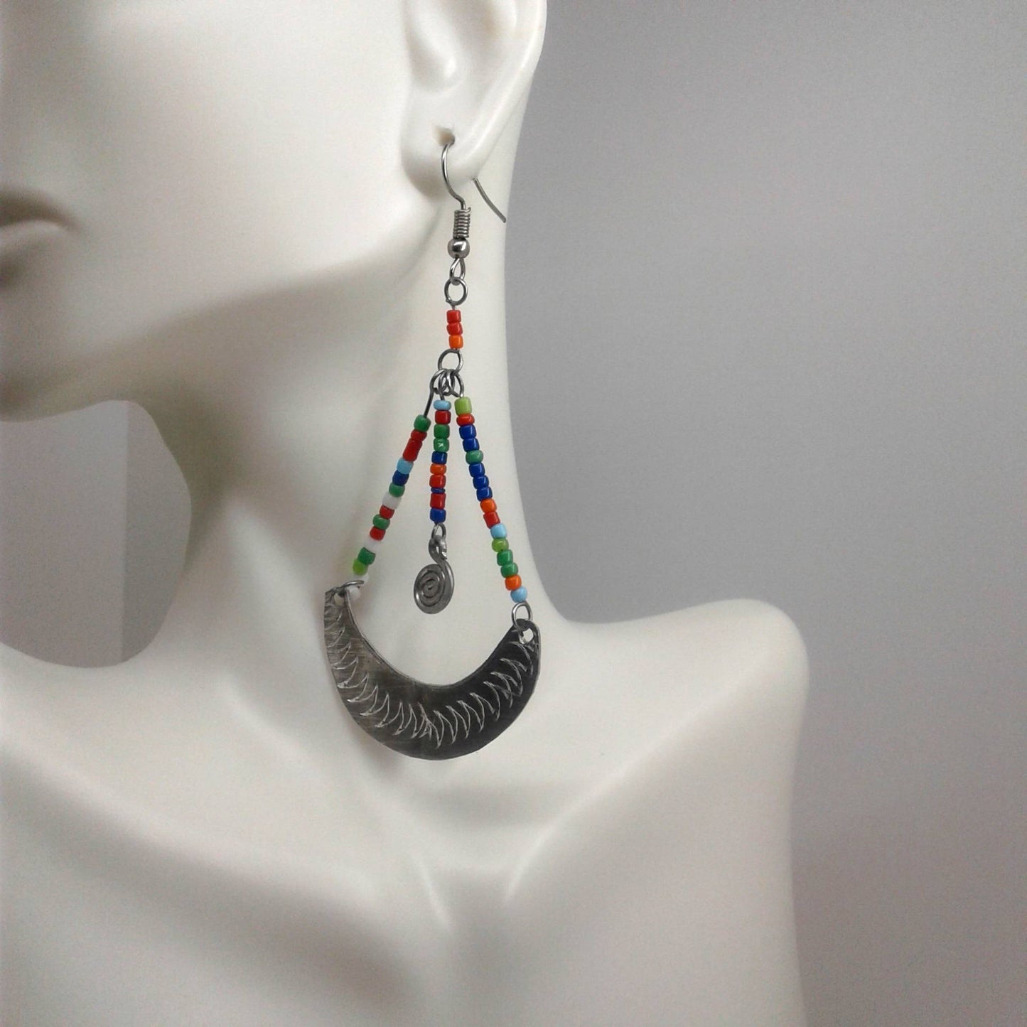 Stunning Beaded Hoop Earrings