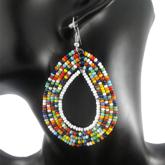 Beaded Hoop Earrings