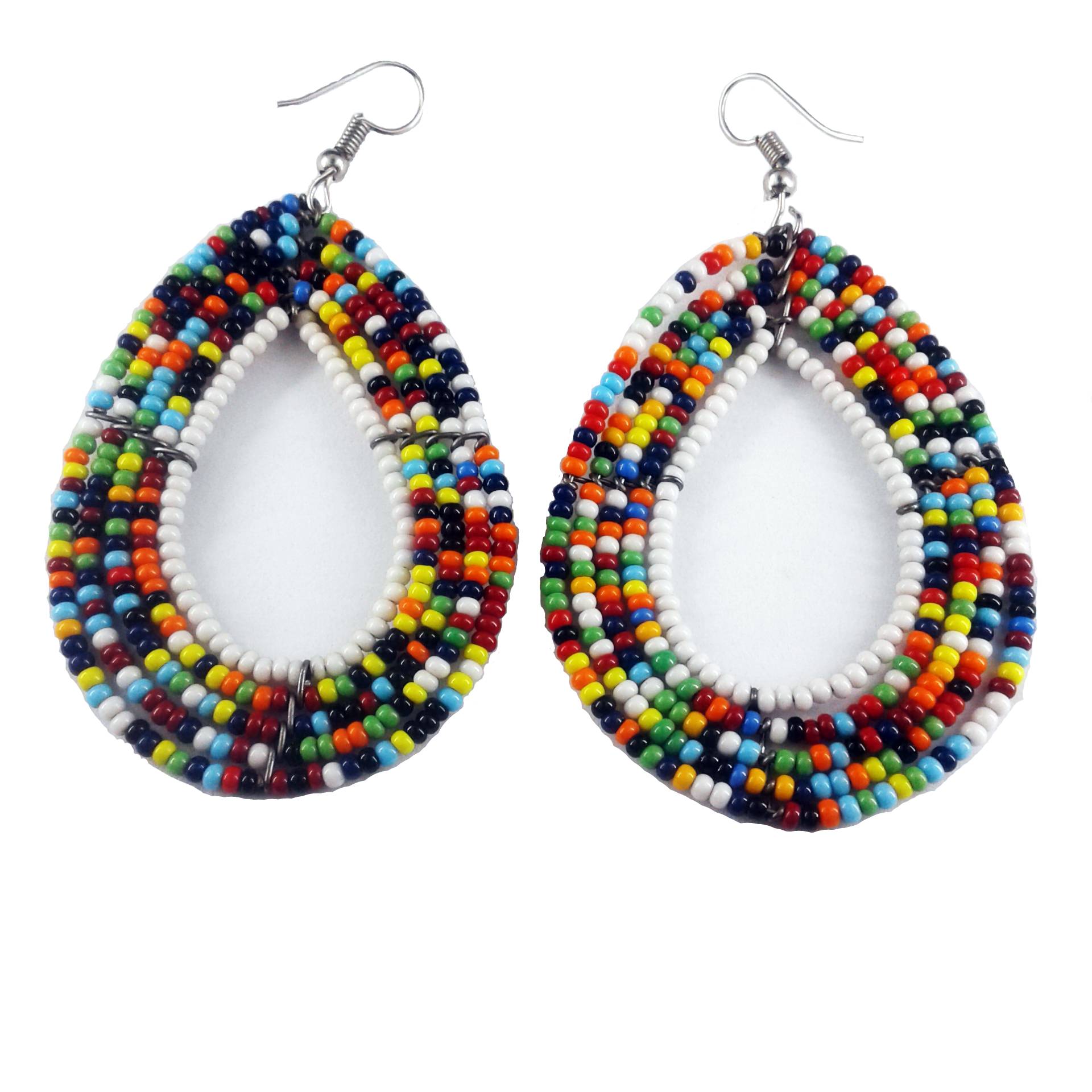 Beaded Hoop Earrings