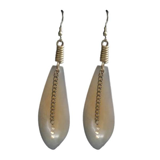 Beige Dangle Earrings