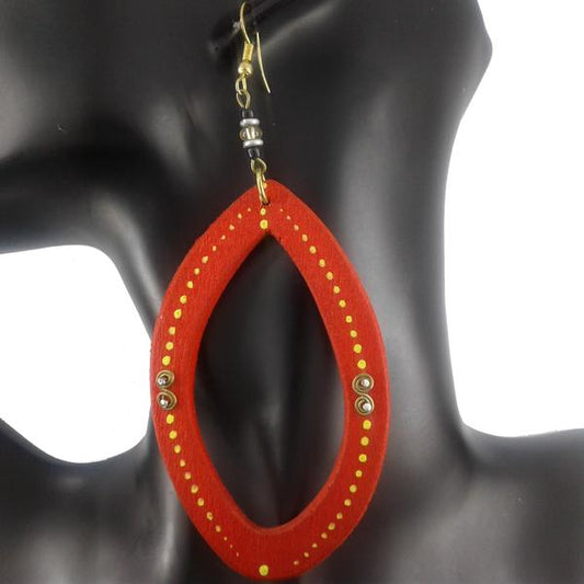 Red Hoop Earrings