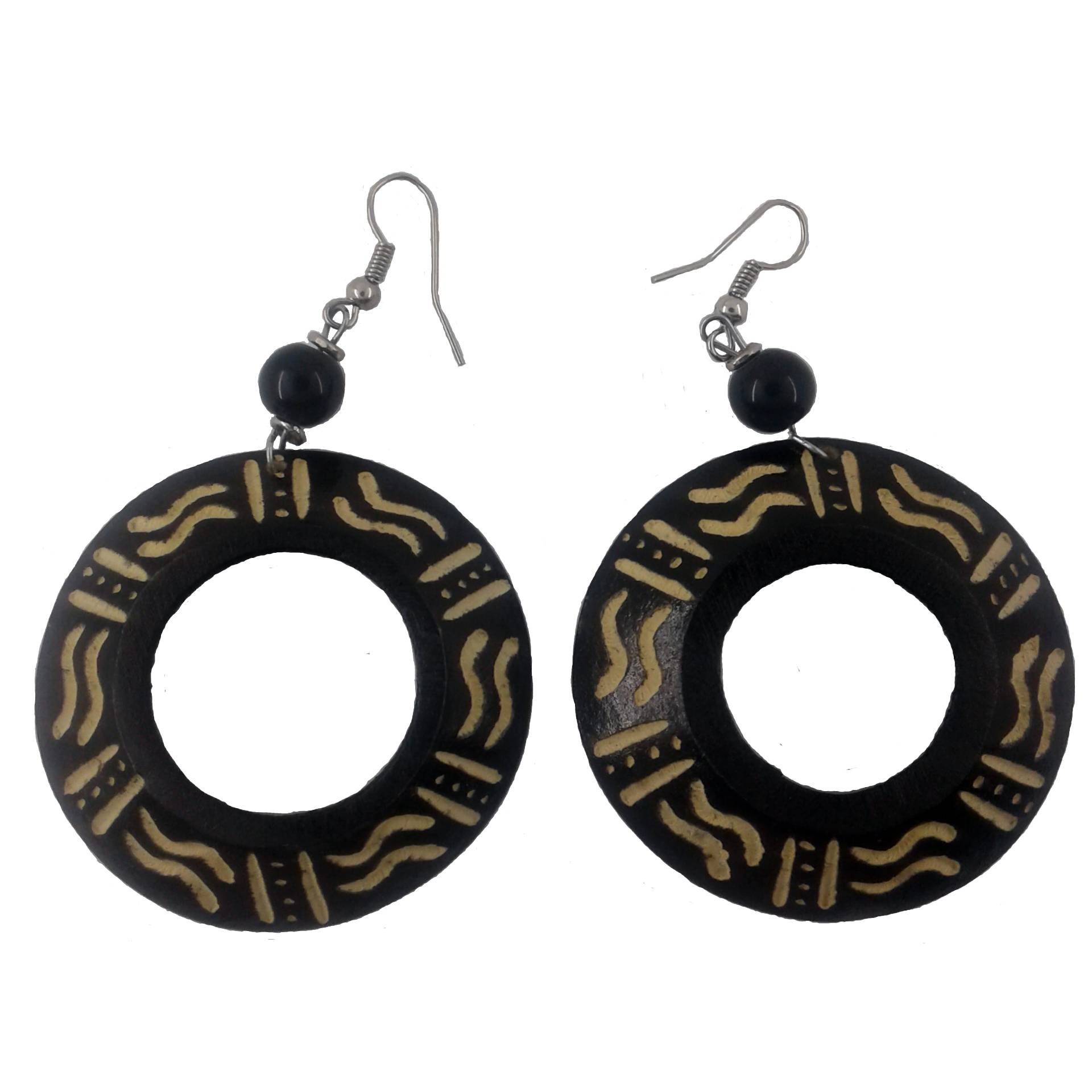 wooden hoop earrings