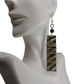 Black, white and gold earrings