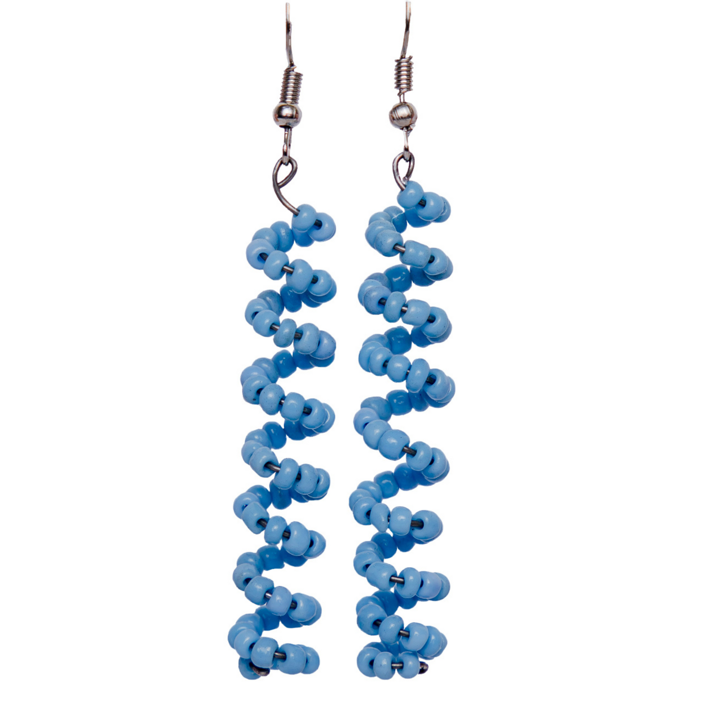 Blue Beaded Earrings