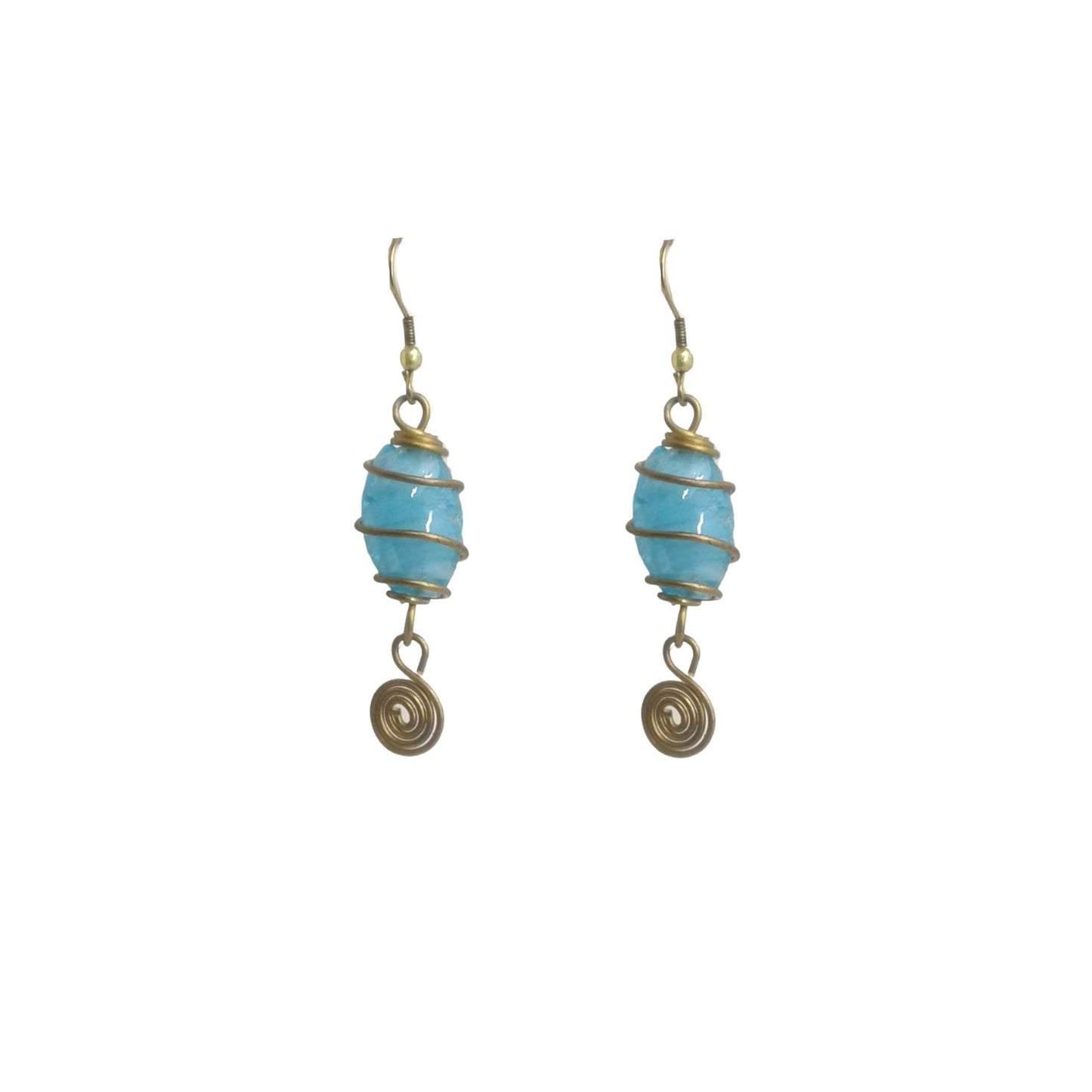 Small Blue Dangle Earrings
