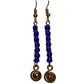 Small Blue Beaded Earrings