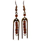 Small Brown Beaded Dangle Earrings