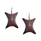 Dark Brown Wooden Dangle Earrings