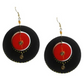 Black and Red Drop Earrings
