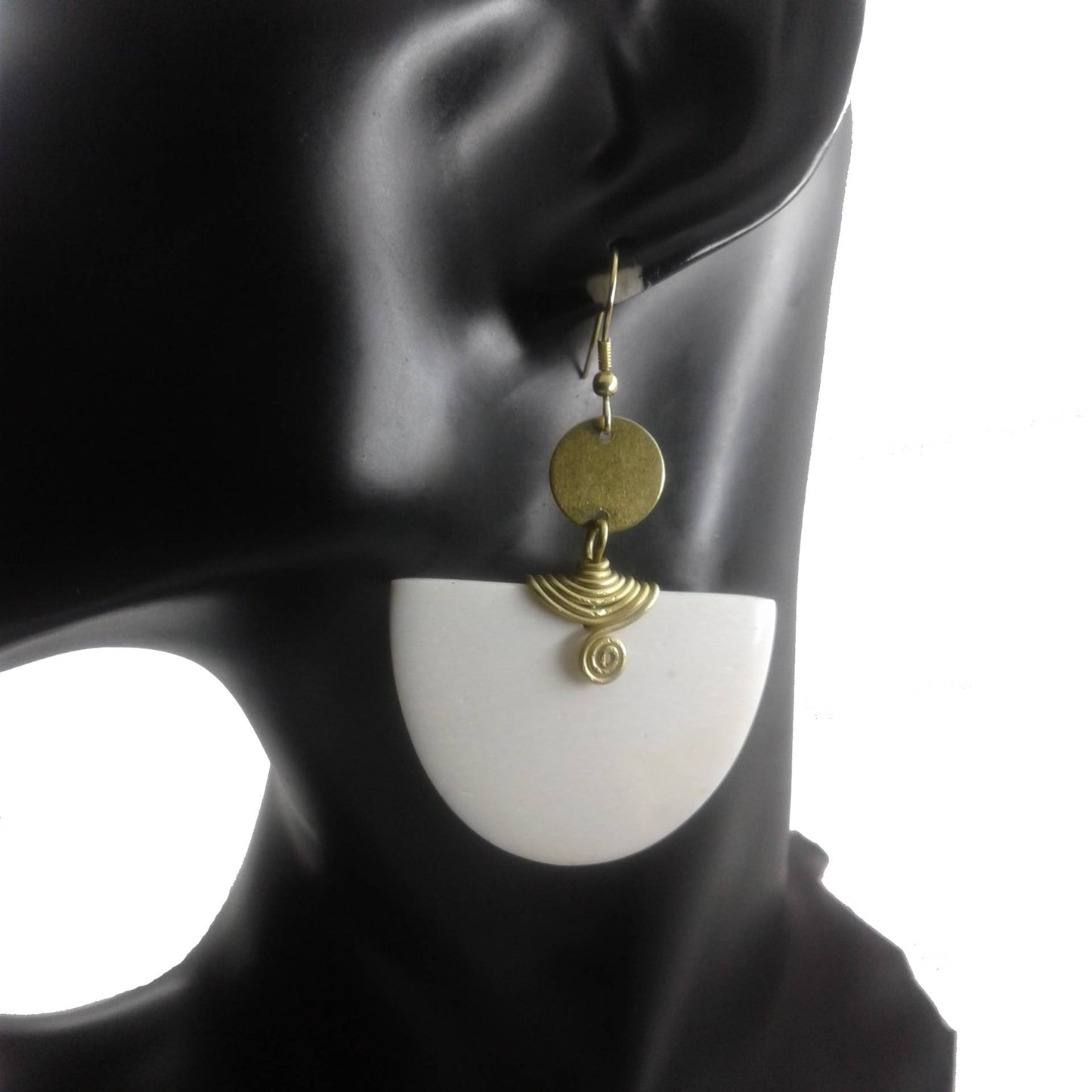 White Dangle Earrings