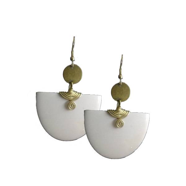 White Dangle Earrings