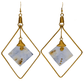 Long Diamond Shaped Earrings