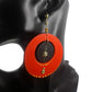 Red and Black Drop Earrings