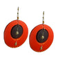 Red and Black Drop Earrings