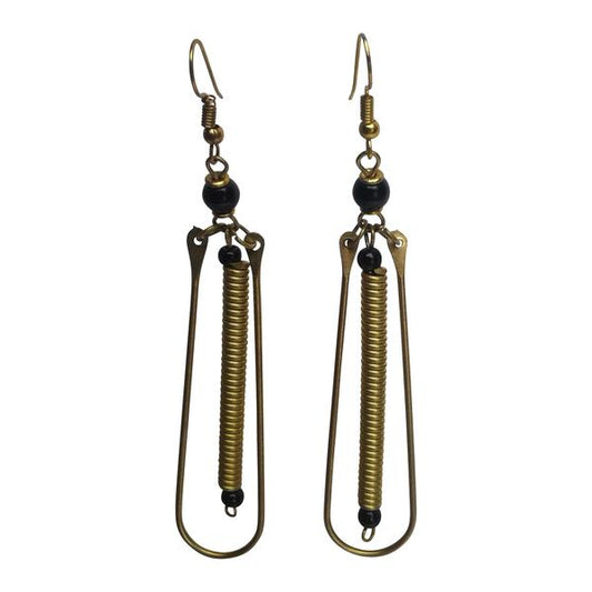 Linear drop earrings