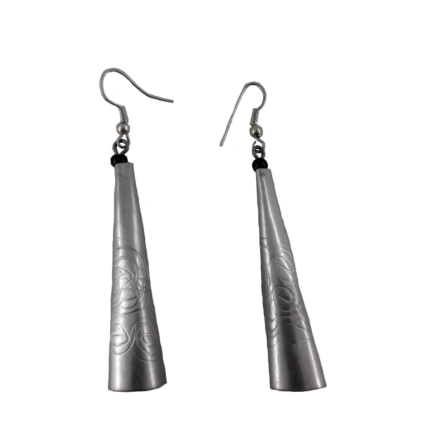 Long Bar Earrings Handmade with silver plated brass