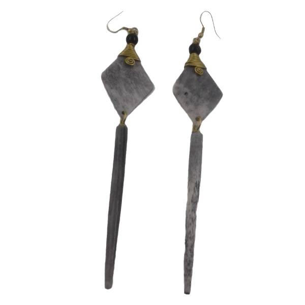 Long Gray Earrings