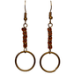 Small Brown Dangle Earrings