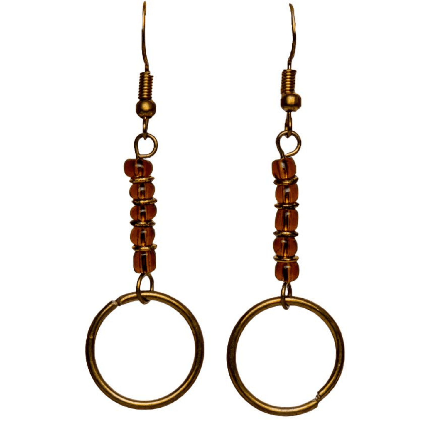 Small Brown Dangle Earrings