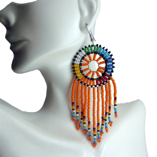 orange earrings