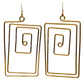 Long Gold Plated Spiral Earrings