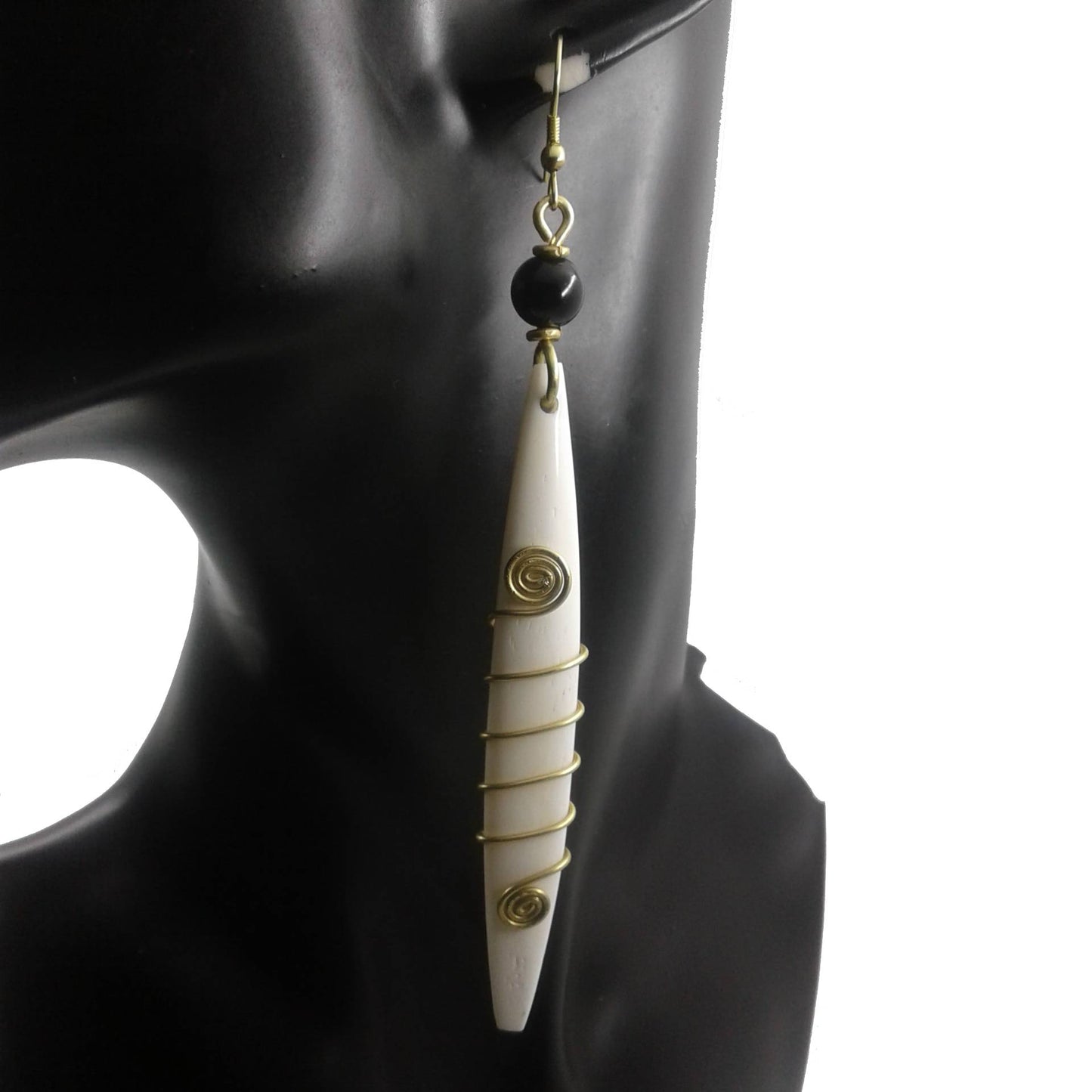Cream Long Dangle earrings