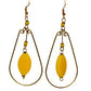 Long Yellow Oval hoop Earrings