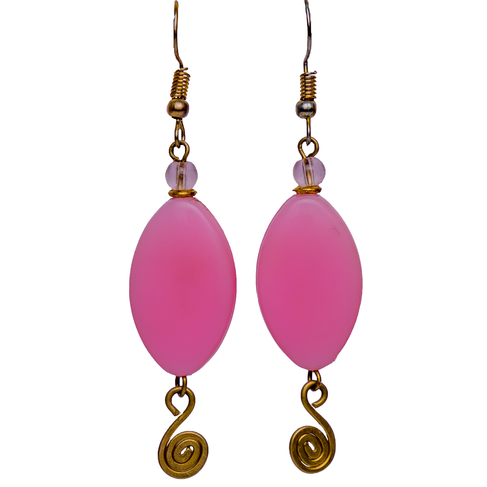 Long Pink Earrings